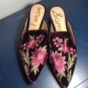 Sam Edelman Aven Malbec Floral Loafer Mules